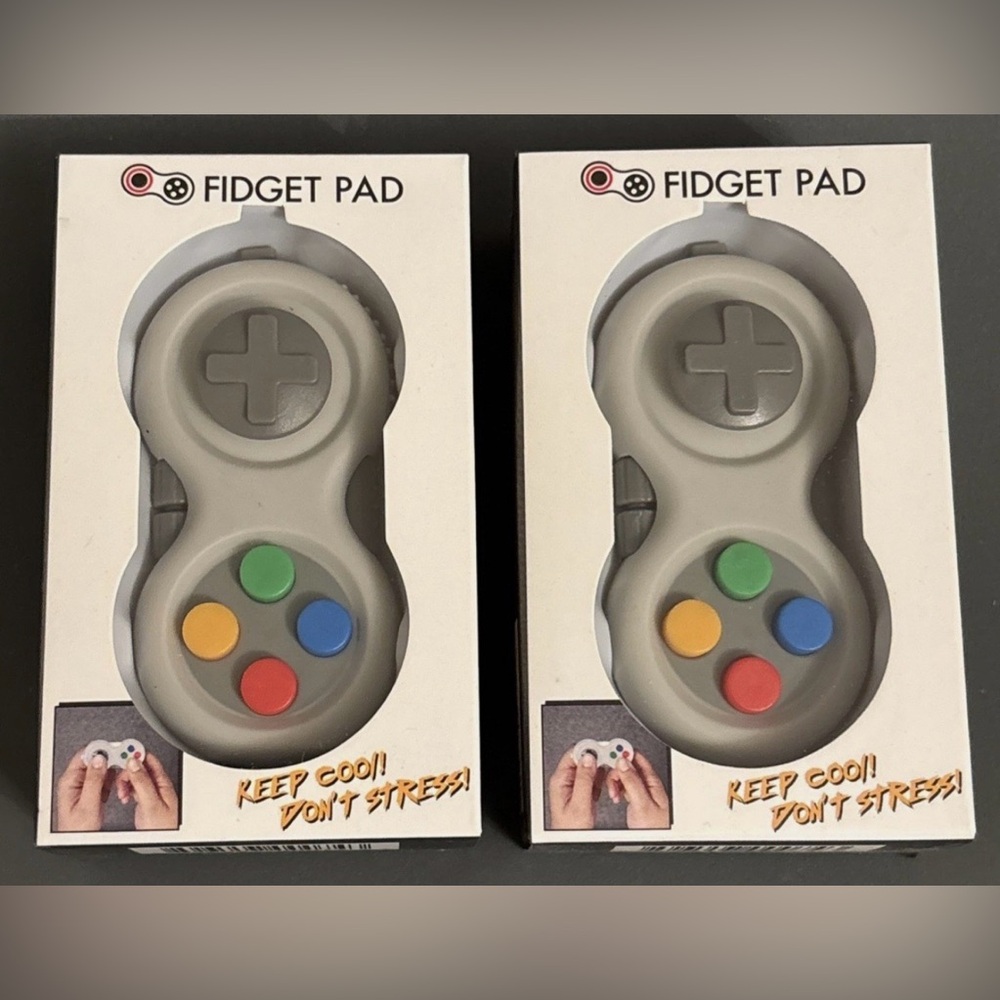 8-Function Fidget Controller Pad/Stress Reducer/Relief/Focus - Lot of 2 - NIB
